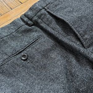 J.Crew Men's Dark Gray Bowery Dress Pant in Wool Blend 31W 32L